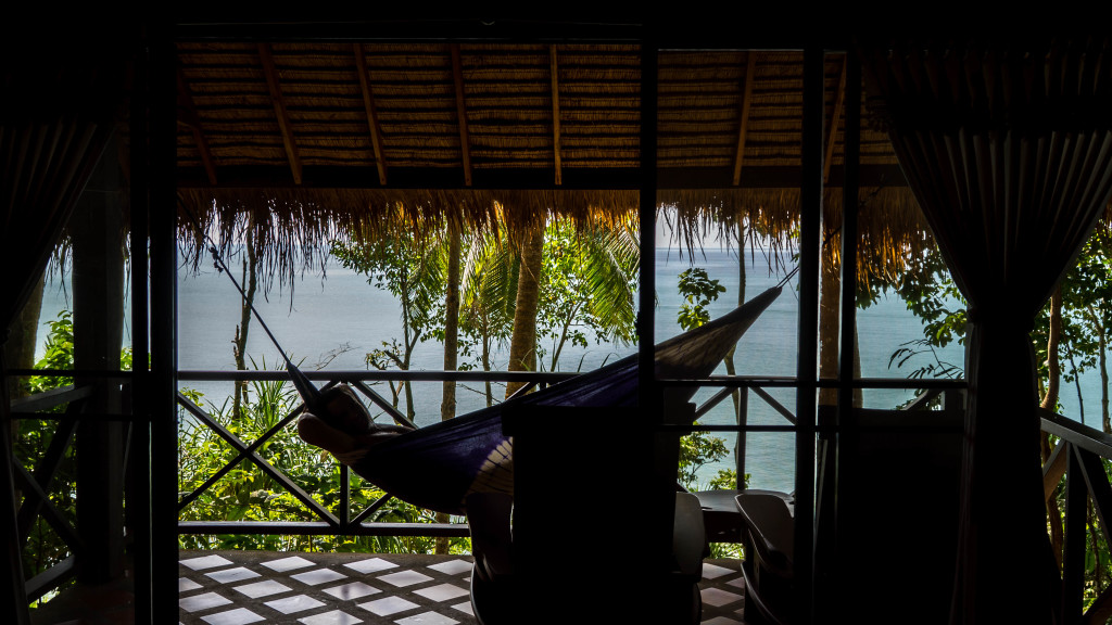 person in a hammock 