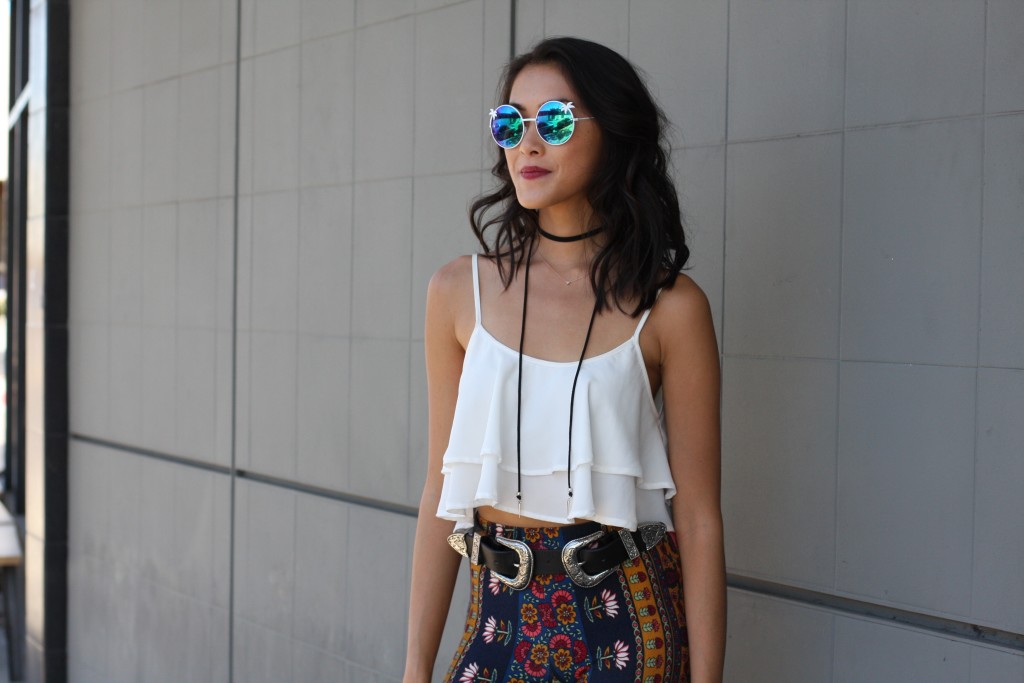 woman wearing Quay Sunglasses for Ring My Bell