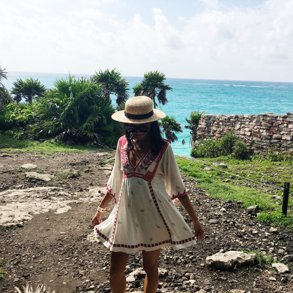 Amy Zhang The Luxi Look wearing Free People Tulum Dress for her Tulum Travel Diary