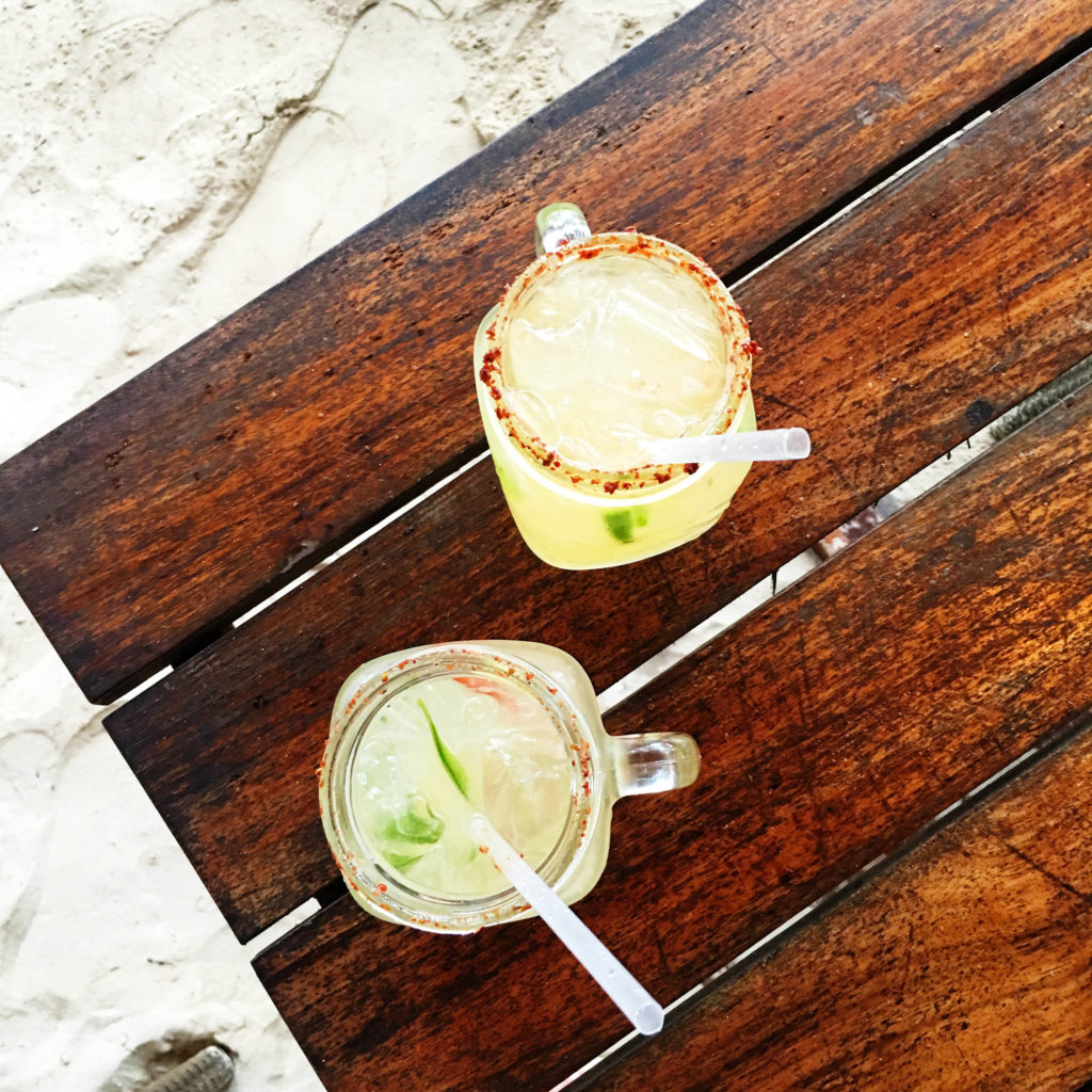 drinks served at The Beach Tulum