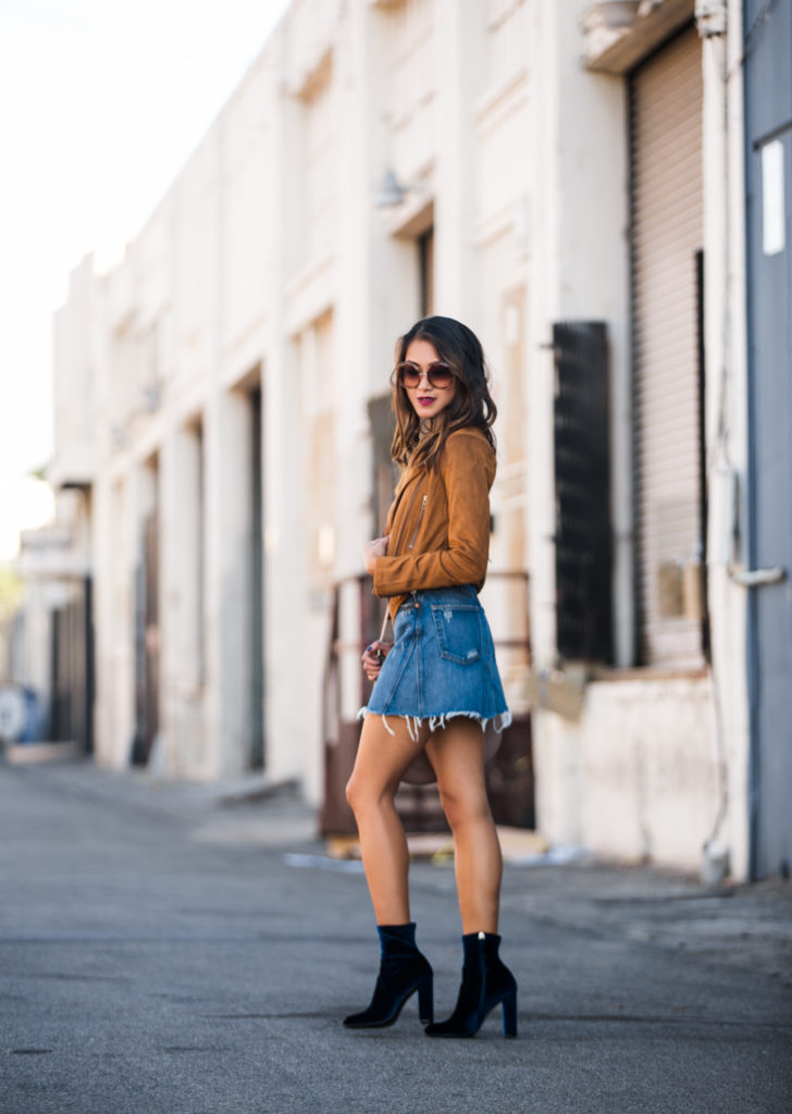 Faux Suede Moto | The Luxi Look