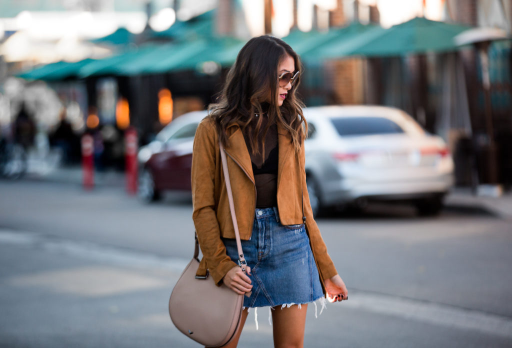 Faux Suede Moto | The Luxi Look