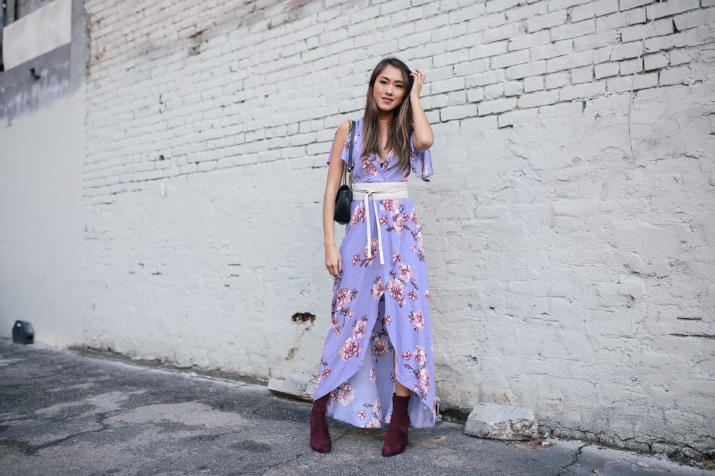 this floral wrap dress