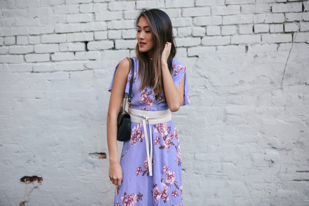 this floral wrap dress