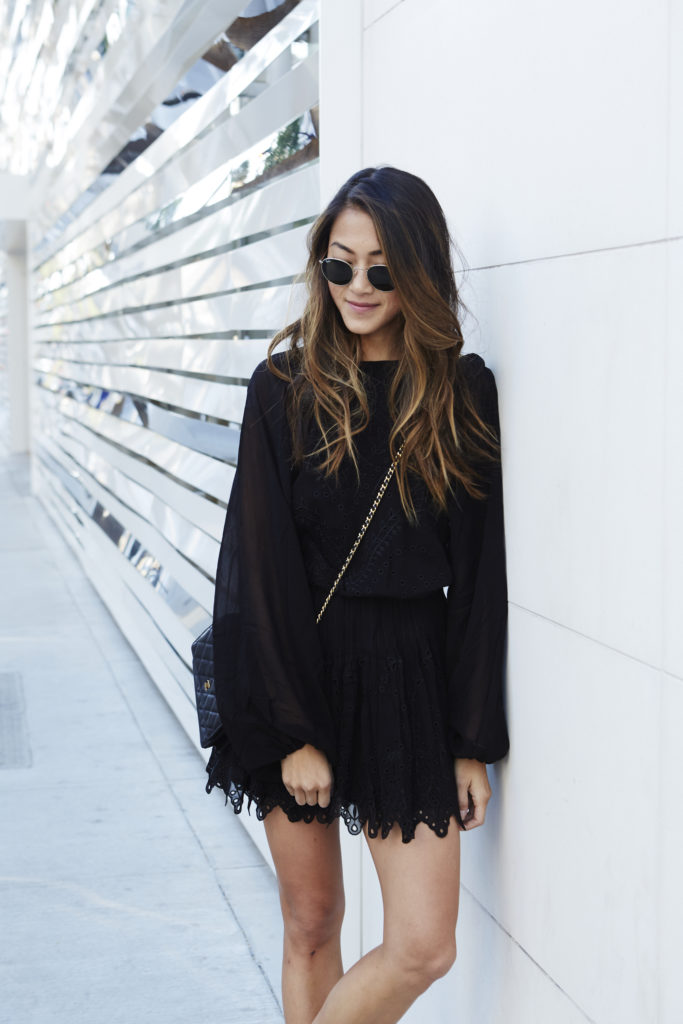 black lace dress