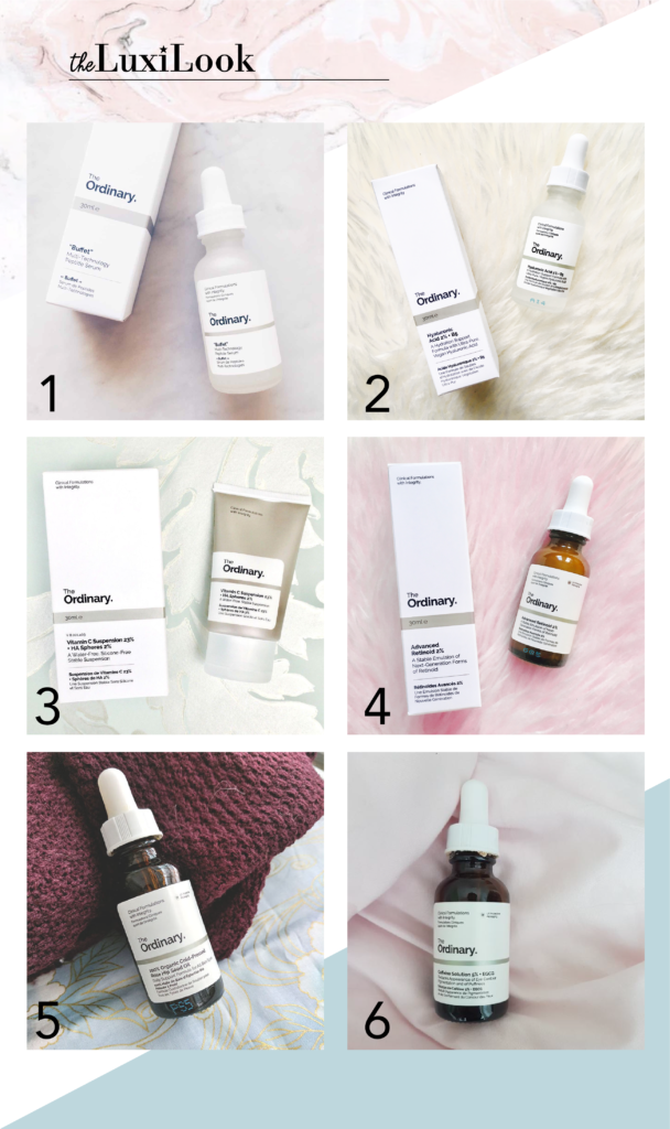 top six products from the ordinary 