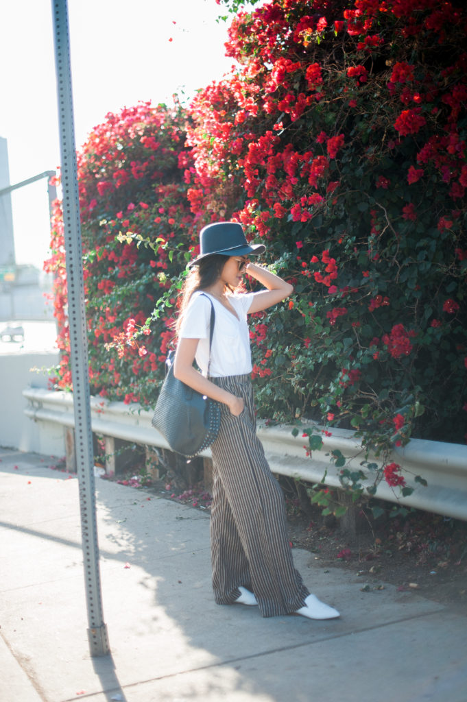 woman walking on the street