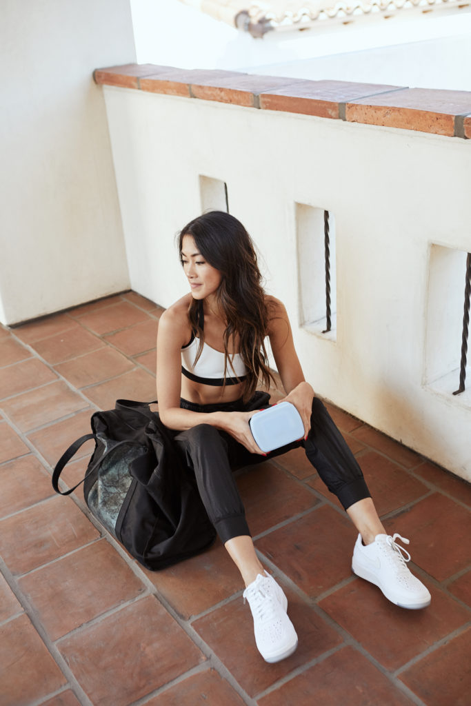 woman sitting on the floor