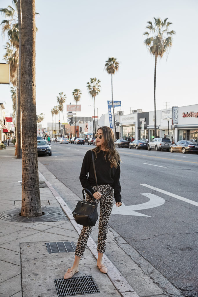 Amy Zhang outfit details: sweater: equipment | pants: paige | bag: givenchy | sunnies: ray-ban