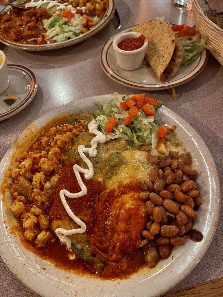 food on a plate Santa Fe Roadtrip with Lexus